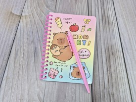 Cuaderno anotador con lapicera CAPIBARA 